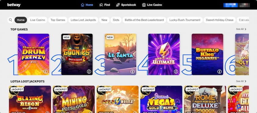 Betway Casino Nova Scotia Homepage