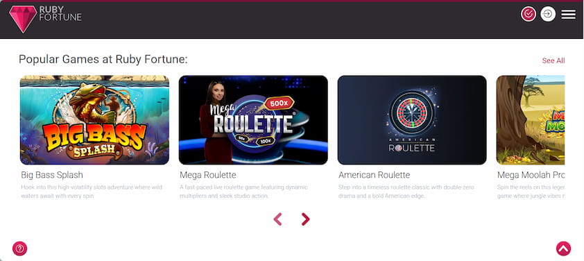 Ruby Fortune Casino Nova Scotia Homepage