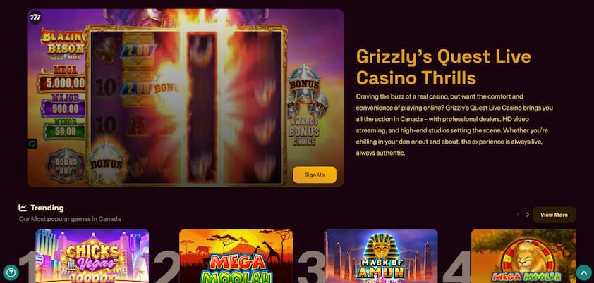 Grizzly's Quest Casinos New Brunswick Homepage Grizzly's Quest Casinos New Brunswick Homepage