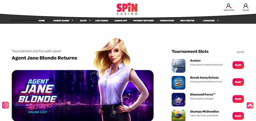 Spin Casino Manitoba Homepage