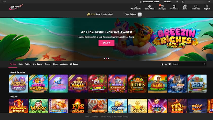Spin Galaxy Casino Prince Edward Island Homepage