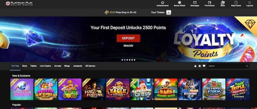 Platinum Play Casino Prince Edward Island Homepage