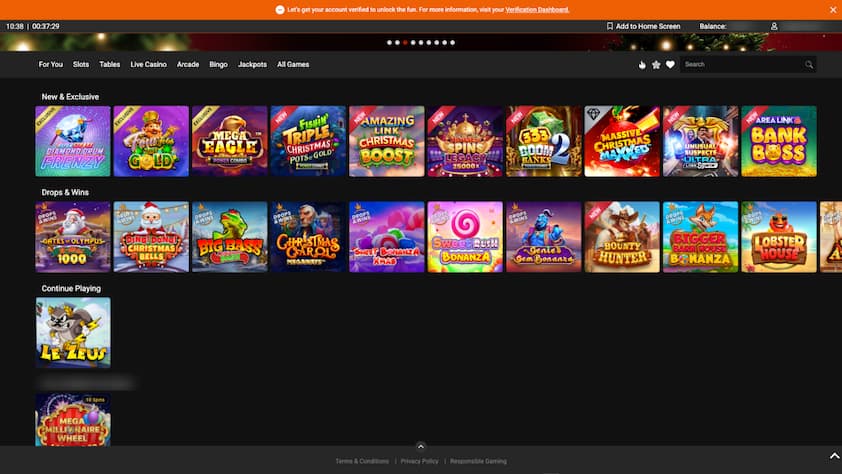 Royal Vegas Casino Homepage