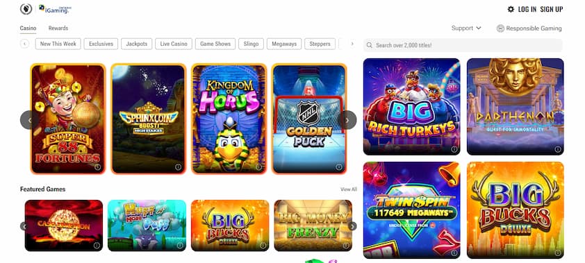 Caesars Casino Ontario Homepage