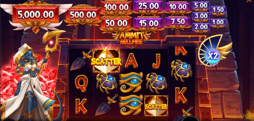 Ammit Hellfire Slot Reels