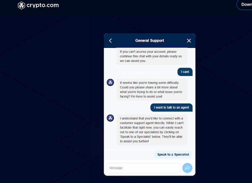 Crypto.com Customer Support Review