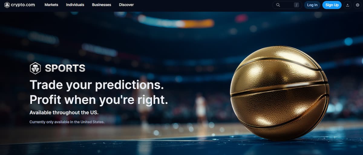 Crypto.com Prediction Market Homepage