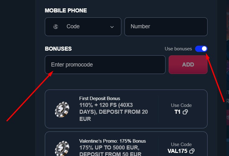 How to Use the Trips Casino Promo Code During Sign-Up