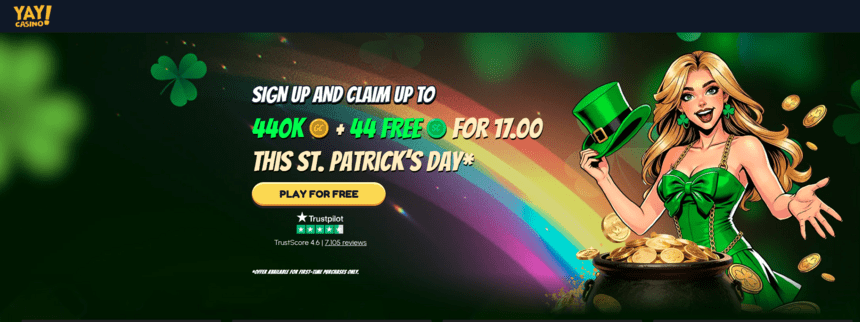 YAY Casino St Patrick Promotion