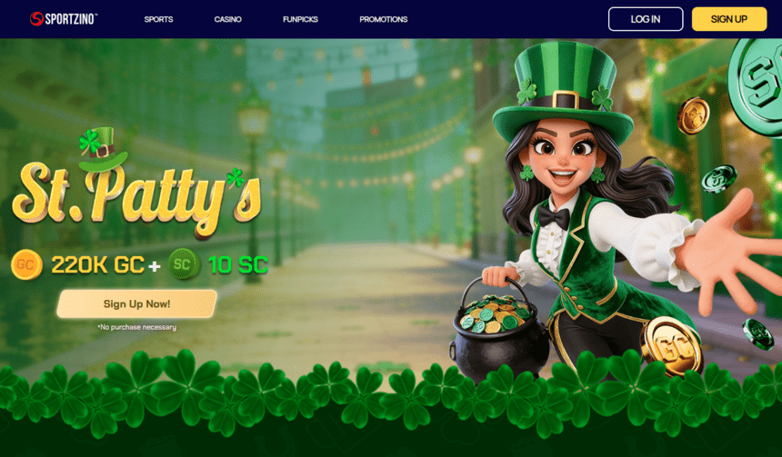 Sportzino St Patty's Promo