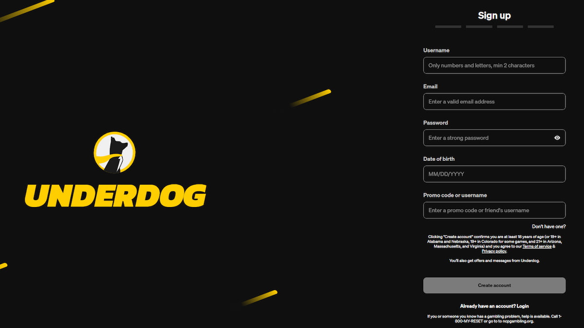 Underdog Sign Up