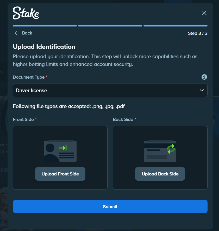 Finish the last account steps