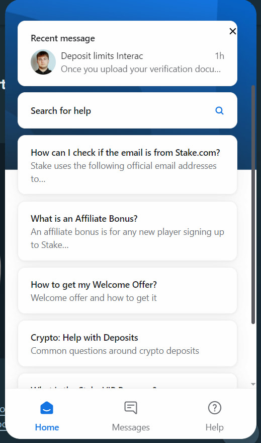 Stake Casino Customer Support