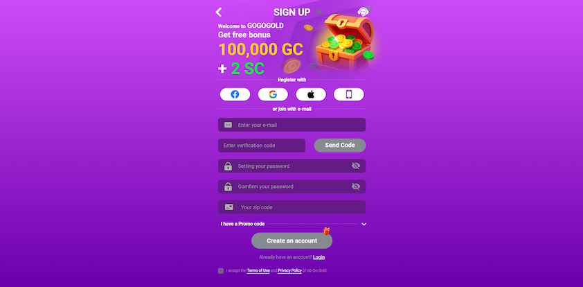 How to Sign Up for Go Go Gold