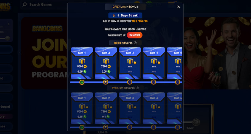Bangcoins Daily Login Bonus