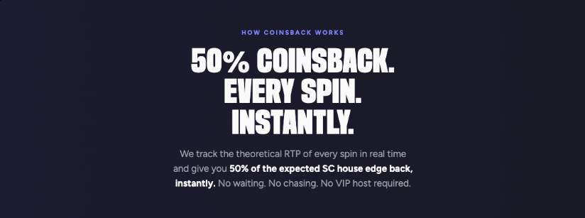 How Coinsback Works - 50% Coisnback on every spin