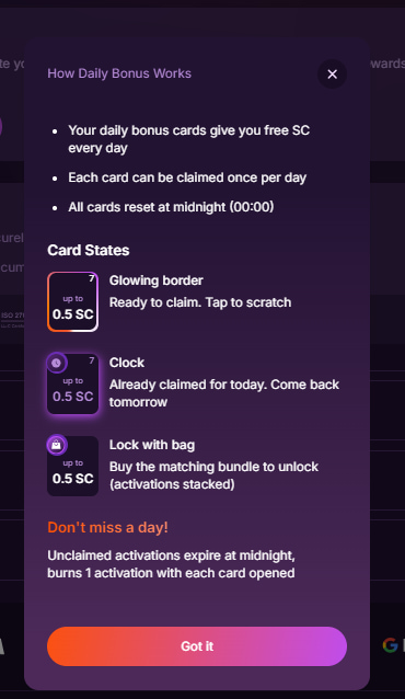 Daily Login Bonus
