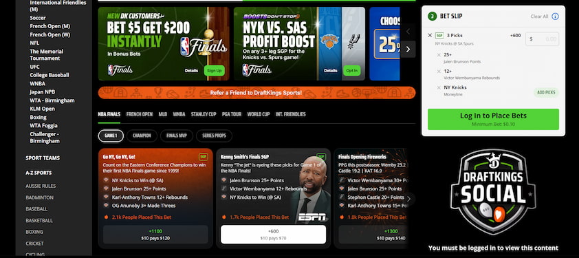 DraftKings Desktop Review