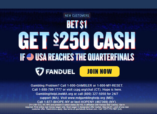 FanDuel promo code USA quarterfinals World Cup 2026