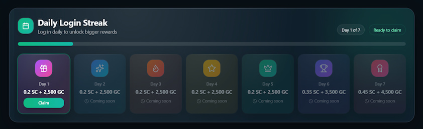 Daily Login Bonus Daily Login Bonus