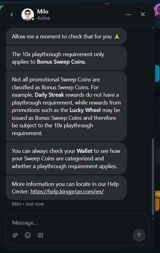 KingPrize Customer Support KingPrize Customer Support