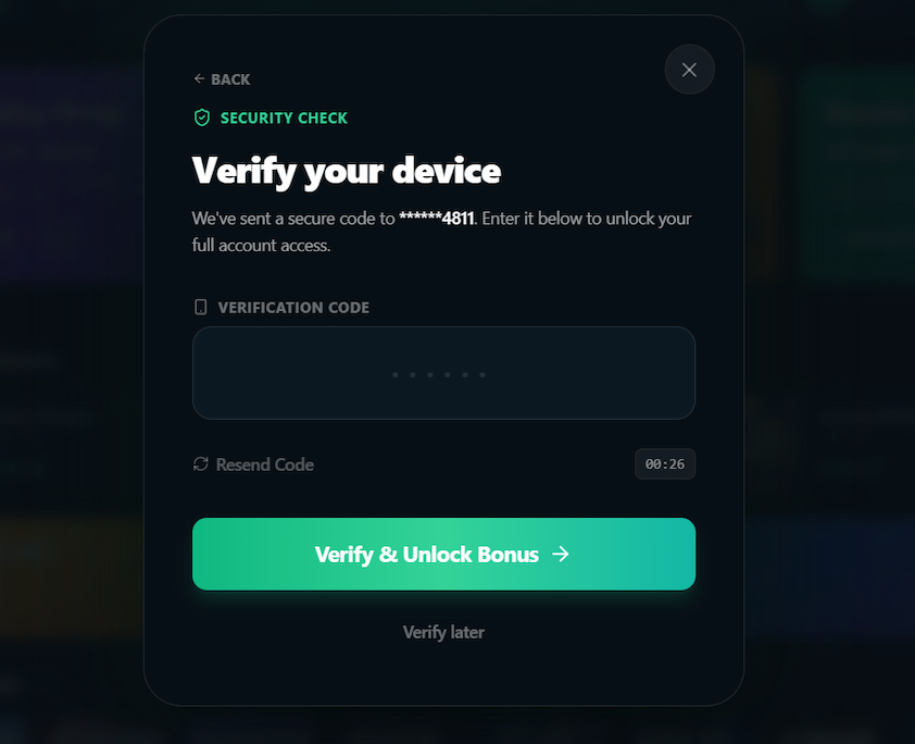 Verify Your Device Verify Your Device