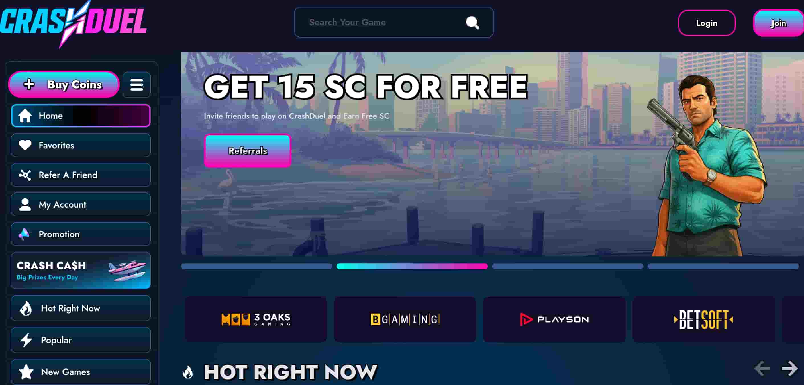 Crash Duel Sweepstakes Casino WSN