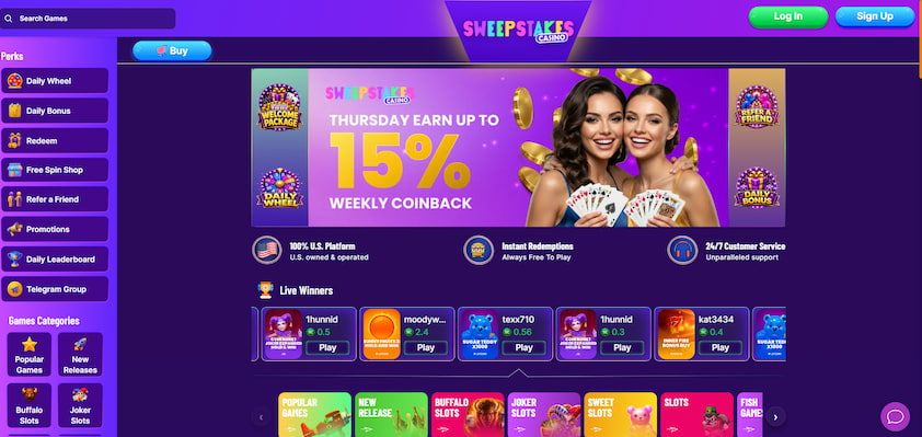 Sweepstakes Casino User Experience Sweepstakes Casino User Experience