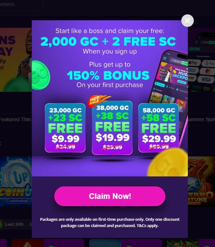 The Boss Welcome Bonus