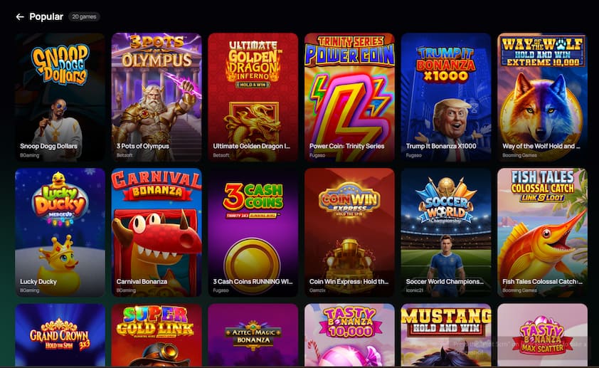 ZumbaCards Games Popular ZumbaCards slots, including Snoop Dogg Dollars, 3 Pots of Olympus and Coin Win Express