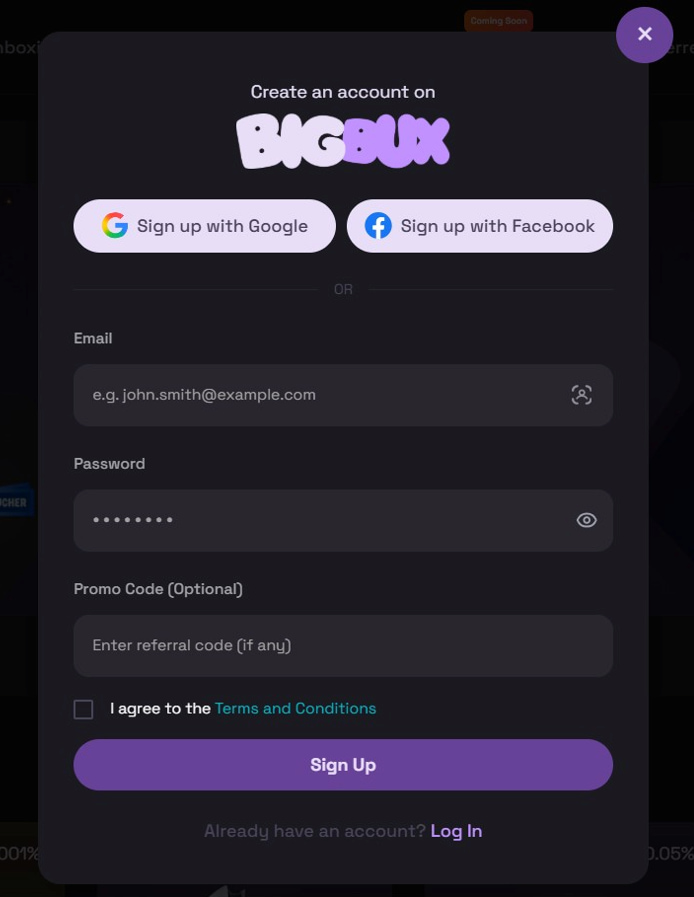 How to Sign Up for BigBux How to Sign Up for BigBux