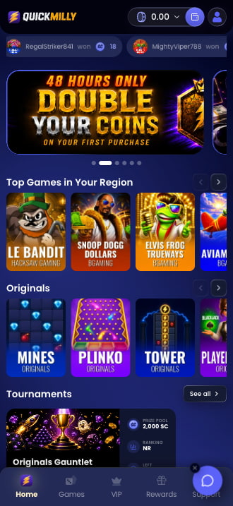 QuickMilly on Mobile