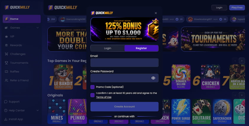 How to Sign-Up for QuickMilly