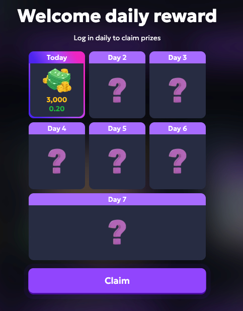 Daily Login Bonus