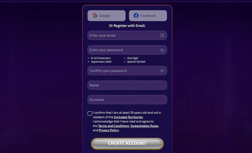 LuckyZino Registration LuckyZino Registration