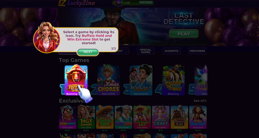LuckyZino Select a Game LuckyZino Select a Game