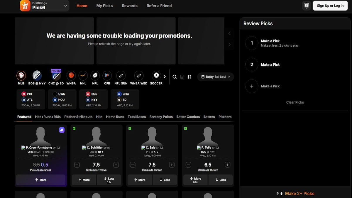 DraftKings Pick6 Promo