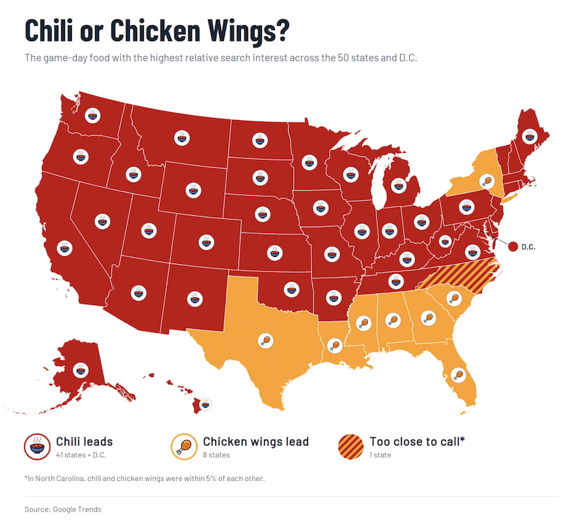 Leading Food State Map Leading Food State Map