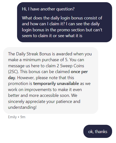 Luckyrush Support Chat