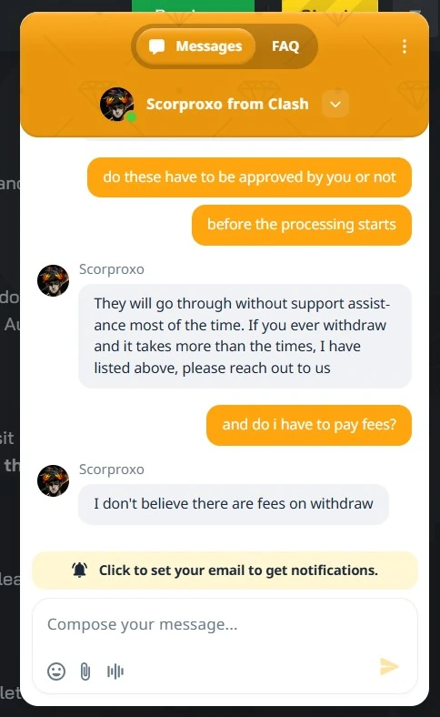 Clash.gg Support Chat Clash.gg Support Chat