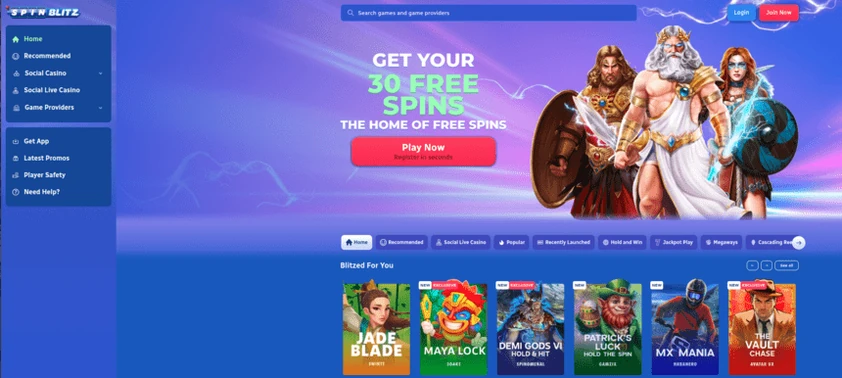 Spinblitz Homepage