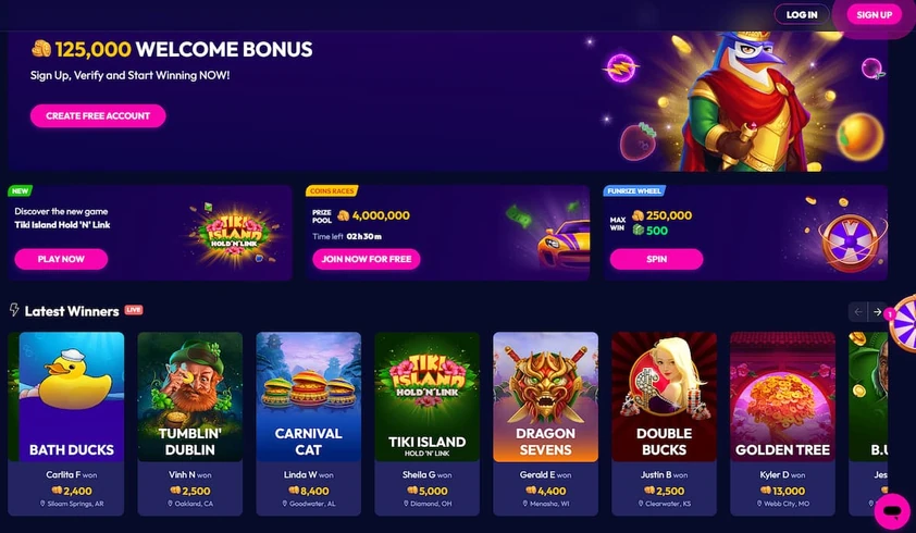 Funrize Homepage