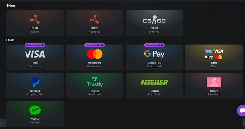RustClash Payments