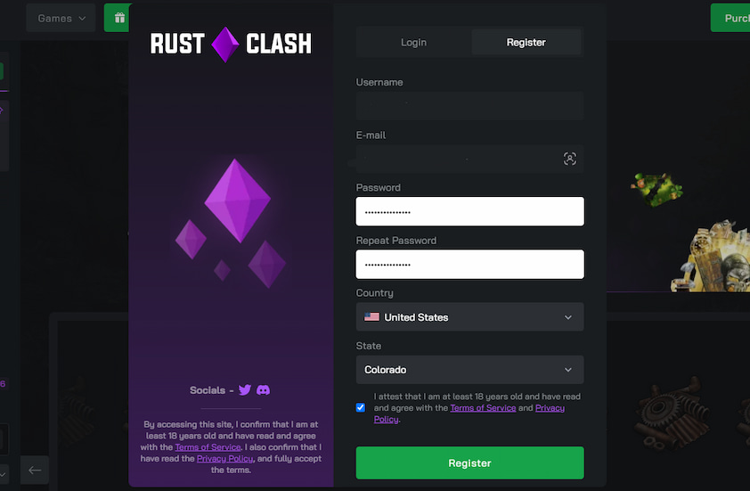 How to Sign Up for RustClash?