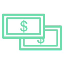 Dollar bills vector