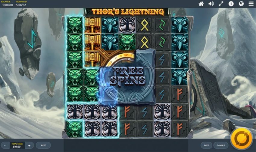 Thors Lightning Spilleautomat Red Tiger Gaming Slot Online Casino