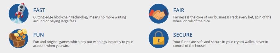 Safe and secure banner of CryptoCasino