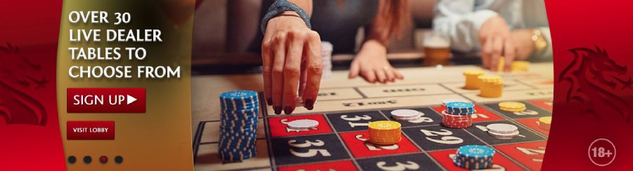 over 30 live dealer tables to choose from