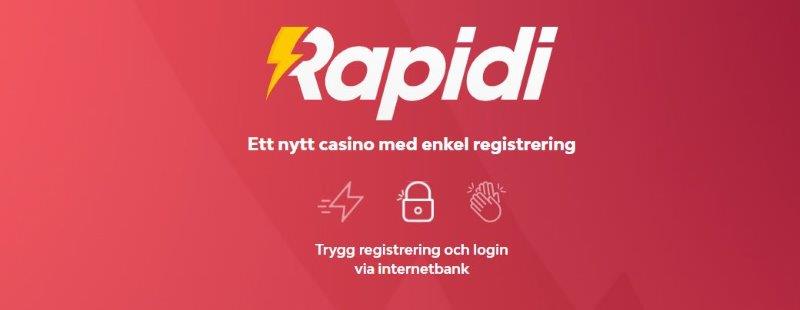 rapidi registrering med bankidentifikation