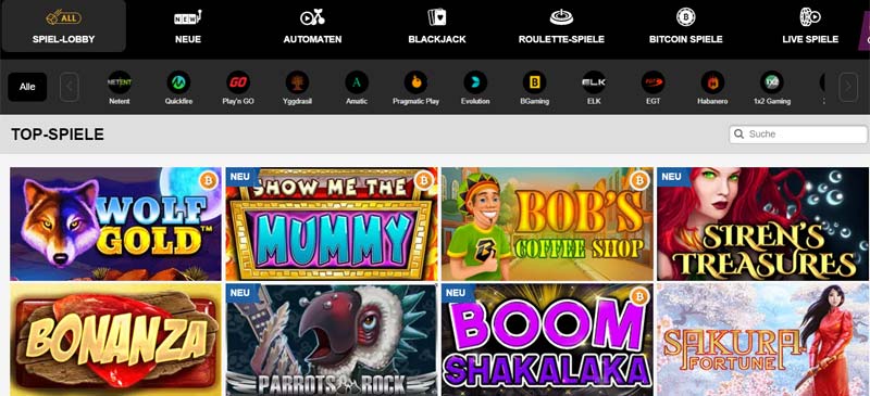 playAmo-Casino-Spieleangebot
